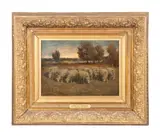 Untitled (Pastoral Scene) by Charles Phelan, oil on board, sold Apr 2024