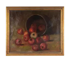 Untitled (Still Life with Apples) by Bryant Chapin, 1894, oil on canvas, sold Apr 2024