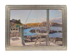 Resting Gulls by Peter Poskas, oil on panel, sold Apr 2024