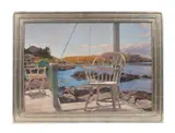 Resting Gulls by Peter Poskas, oil on panel, sold Apr 2024