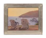 Sea Breezes by Peter Poskas, oil on board, sold Apr 2024