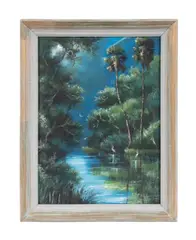 Untitled (Landscape) by Tracy Newton, 1991, oil on board, sold Apr 2024
