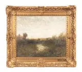 Late Summer by Alexander Helwig Wyant, 1877, oil on canvas, sold Apr 2024