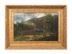 Summer in the Alleghenies by William Louis Sonntag, Sr., 1893, oil on canvas, sold Apr 2024