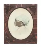 Untitled (Portrait of a Freed Woman) by Maria Howard Weeden, watercolor on artist board, sold Apr 2024