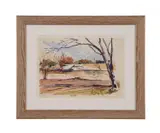 Untitled (Landscape) by Elizabeth Walmsley, watercolor on paper, sold Apr 2024