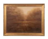 Receiving Light by Dana Johns, oil on board, sold Apr 2024
