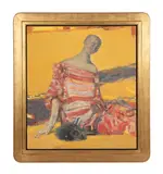 Black Rabbit by Olean Zviagintseva, 2005, oil on linen canvas, sold Apr 2024