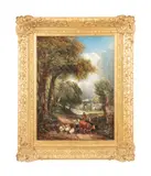 Untitled (Pastoral Landscape) by Henry Brittan Willis, oil on canvas, sold Apr 2024