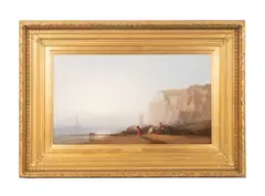 Brittany Beach by George Washington Nicholson, oil on canvas, sold Apr 2024