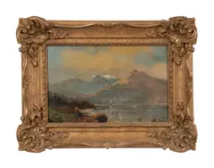 Untitled (Mountain Landscape) by Joseph Horlor, oil on canvas, sold Apr 2024