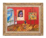 Salon Rojo by Carlos Nadal, 1992, oil on canvas, sold May 2024