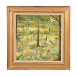 Untitled - Garden by Gloria Stuart, oil on canvas, sold May 2024