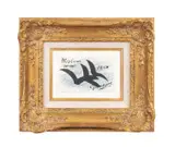 Carte de Voeux by Georges Braque, 1960, lithograph on paper, sold May 2024