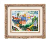 Untitled - Town Scene by Carlos Nadal, oil on canvas, sold May 2024