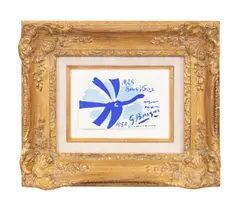 Carte de Voeux by Georges Braque, 1959, mixed media and gouache on paper, sold May 2024