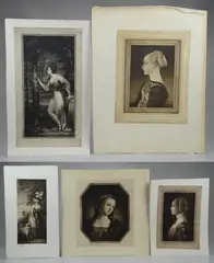 Untitled by Samuel Arlent Edwards, mezzotint portraits on paper, sold Jan 2019
