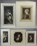 Untitled by Samuel Arlent Edwards, mezzotint portraits on paper, sold Jan 2019