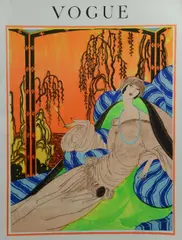 Untitled by Helen Dryden, lithograph completed in hand watercolor, sold Jan 2019