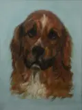 York by H Robert Hildebrand, pastel painting of a dog, sold Jan 2019