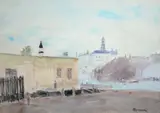 PA artist by Seymour Remenick, watercolor, sold Jan 2019