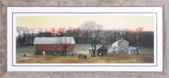 Untitled by Peter Sculthorpe, lithograph "In from the Fields", sold Feb 2021
