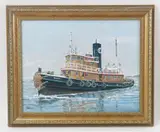 tugboat Revere by John Nesta, oil on board, sold Nov 2022