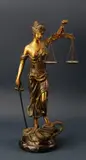 Untitled by Blind Lady Justice, bronze statue, sold Nov 2022