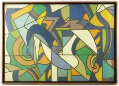 Synchronist works from 1926 by Jay Van Everen, oil on canvas, sold Nov 2022