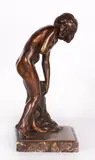 Female nude by Emanuel Julian Kodet, bronze on marble base, sold May 2021