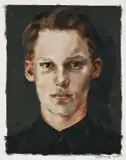 The Athiest by Jaco Benade, 2016, oil on canvas mounted on board, sold May 2021