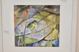 Bluetit I by Fiona Clucas, Mixed media on paper 'Bluetit I', a woodland bird study, signed and dated, sold Jun 2026
