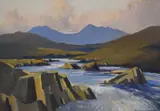 River in Snowdon by Desmond Turner, Oil on canvas, sold May 2026