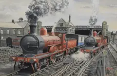 Furness Railway Carnforth c.1920 by G S Cooper, Watercolour, sold Apr 2026
