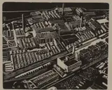 Lune Mills' an industrial landscape from above by Hannah Corbett, Etching 'Lune Mills' an industrial landscape from above, signed and dated, sold Apr 2026