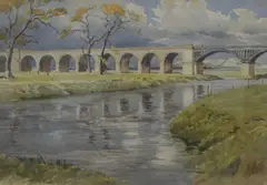 Bela Bridge/ Viaduct by Bernard Eyre Walker, Watercolour, sold Mar 2026
