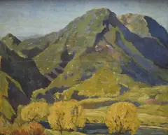 Untitled by Delmar Harmood Banner, Oil on board, sold Mar 2026