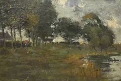 Untitled by William Page Atkinson Wells, Oil on canvas, an impressionistic rural landscape, signed and dated, sold Feb 2026