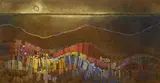 Cumbrian Autumn' a vibrant depiction of the fellside in autumnal shades by Meg Falconer, oil, sold Feb 2026