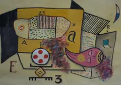Yoga Structures No.4 by Alan Davie, Gouache on paper, sold Feb 2026