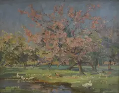 Untitled by Alec Carruthers Gould, Oil on board, sold Feb 2026