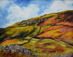 Untitled by Jennifer Wheten, Acrylic on board, sold Jan 2026