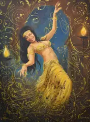 Belly Dance by Sergi Yatsenko, Oil on canvas, sold Dec 2025
