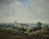 Blythburgh, Suffolk by Grainger Smith, oil on board, sold Dec 2025