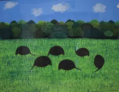 Untitled by Ramedane Jiru, Acrylic on paper, sold Dec 2025