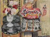 Still life with flowers in a vase by Paul Maze, Pastel over touches of pencil, sold Mar 2026