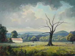 Wharfedale, yorkshire by Walter James Steggles, Oil on board, sold Mar 2026