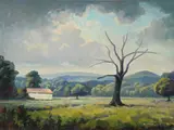 Wharfedale, yorkshire by Walter James Steggles, Oil on board, sold Mar 2026