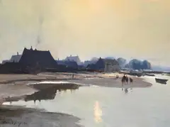 Burnham overy staithe by Edward Seago, Oil on canvas, sold Mar 2026