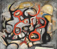 Wara by Aubrey Williams, 1958, Oil on canvas, sold Mar 2026